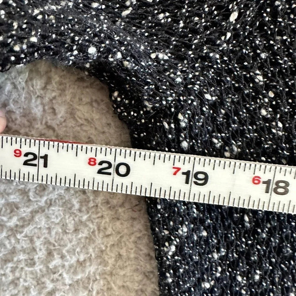 Eileen Fisher Open Knit Sweater Speckled Salt & Pepper Scoop Neck - Picture 12 of 16